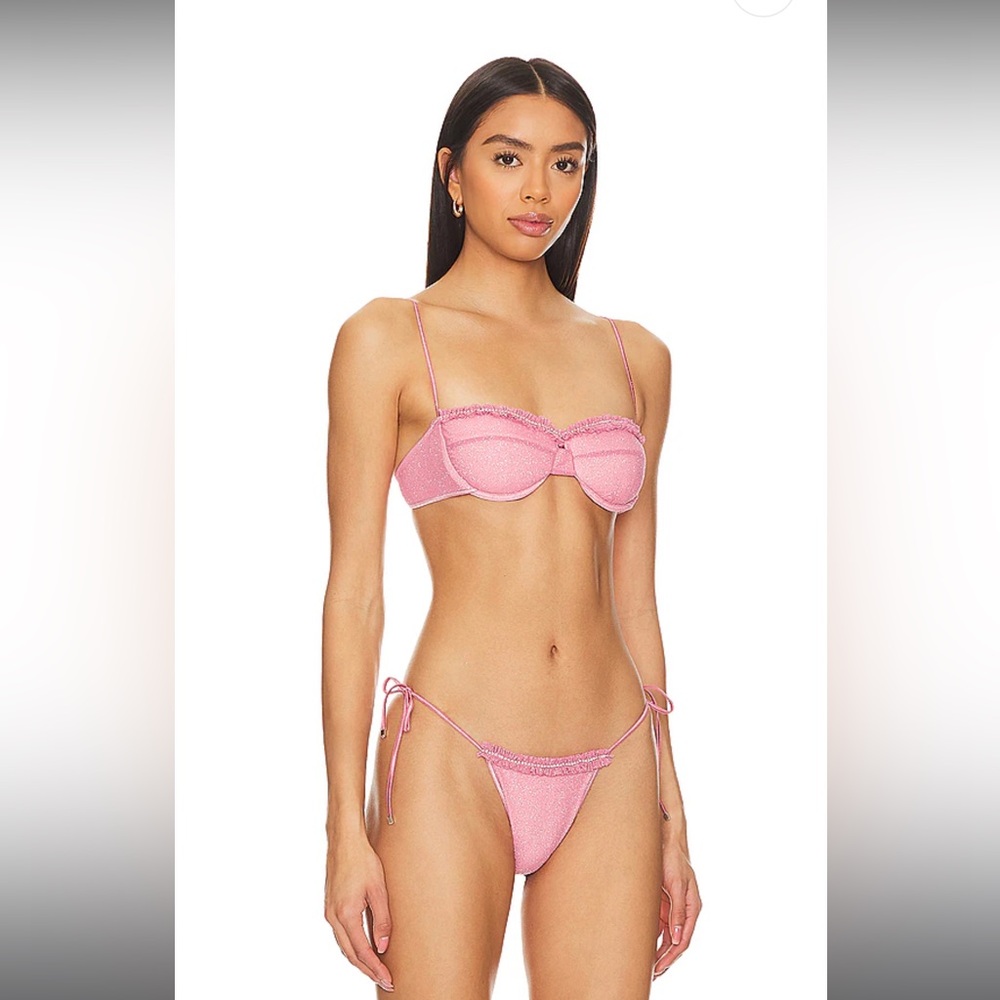 Negin Balconette Top and Luma Tie Bottom in Rose - Seashell